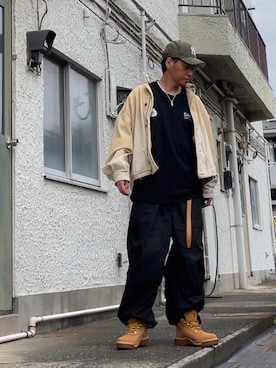 「アイテム（ブルゾン）」を使った、クロ🐑さん（メンズ・168cm・40代）の秋コーディネート