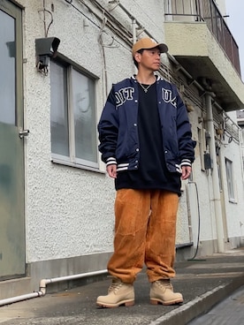 「アイテム（ブルゾン）」を使った、クロ🐑さん（メンズ・168cm・40代）の冬コーディネート