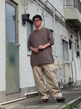 「GAP（ギャップ）のアイテム（パンツ）」を使った、クロ🐑さん（メンズ・168cm）の春コーディネート