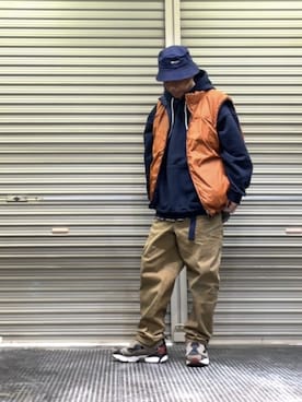 「Eddie Bauer（エディーバウアー）のアイテム（ジャケット/アウター）」を使った、クロ🐑さん（メンズ・168cm・40代）の冬コーディネート