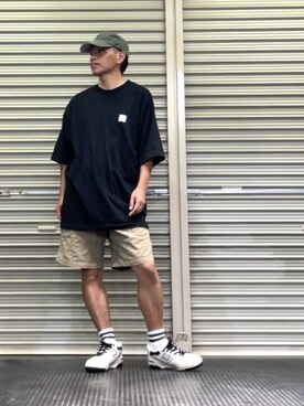 「BEN DAVIS（ベンデイビス）のアイテム（Tシャツ/カットソー）」を使った、クロ🐑さん（メンズ・168cm）の秋コーディネート