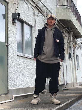 「アイテム（パーカー）」を使った、クロ🐑さん（メンズ・168cm・40代）の秋コーディネート