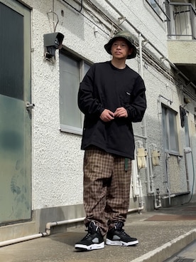 クロ🐑さん（メンズ・168cm）の春コーディネート