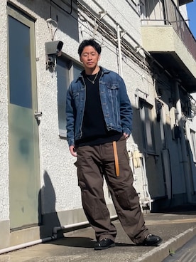 クロ🐑さん（メンズ・168cm）の春コーディネート