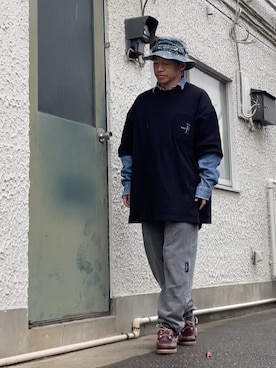 クロ🐑さん（メンズ・168cm）の春コーディネート