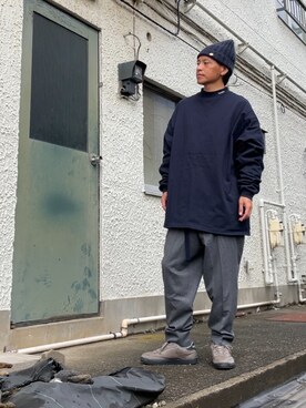 「ケツダボ」｜クロ🐑さん（メンズ・168cm）の秋コーディネート