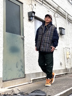 「Eddie Bauer（エディーバウアー）のアイテム（ジャケット/アウター）」を使った、クロ🐑さん（メンズ・168cm・40代）の冬コーディネート