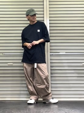 「BEN DAVIS（ベンデイビス）のアイテム（Tシャツ/カットソー）」を使った、クロ🐑さん（メンズ・168cm）の秋コーディネート