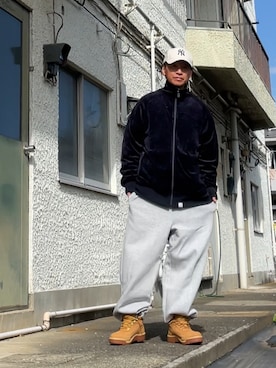 「アイテム（スウェットパンツ）」を使った、クロ🐑さん（メンズ・168cm・40代）の秋コーディネート