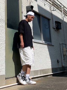 「FREAK'S STORE（フリークスストア）のアイテム（帽子）」を使った、クロ🐑さん（メンズ・168cm）の夏コーディネート