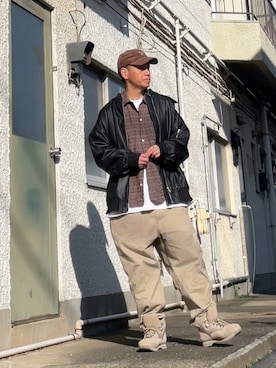 「アイテム（MA-1）」を使った、クロ🐑さん（メンズ・168cm）の冬コーディネート