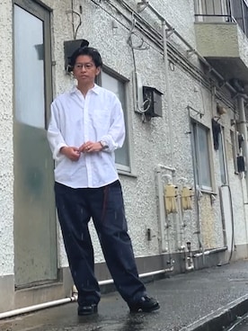 「GAP（ギャップ）のアイテム」を使った、クロ🐑さん（メンズ・168cm）の夏コーディネート