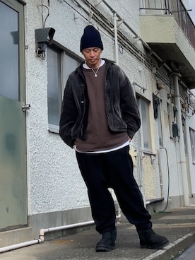 「アイテム（帽子）」を使った、クロ🐑さん（メンズ・168cm・40代）の秋コーディネート