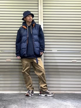 「Eddie Bauer（エディーバウアー）のアイテム（ジャケット/アウター）」を使った、クロ🐑さん（メンズ・168cm・40代）の冬コーディネート