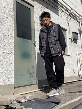 「Eddie Bauer（エディーバウアー）のアイテム（ジャケット/アウター）」を使った、クロ🐑さん（メンズ・168cm・40代）の春コーディネート