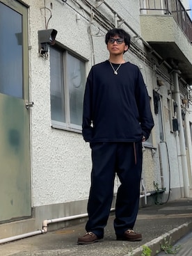 「CAHLUMN（カウラム）のアイテム」を使った、クロ🐑さん（メンズ・168cm）の春コーディネート