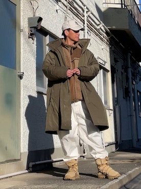 「アイテム（チノパンツ）」を使った、クロ🐑さん（メンズ・168cm）の冬コーディネート