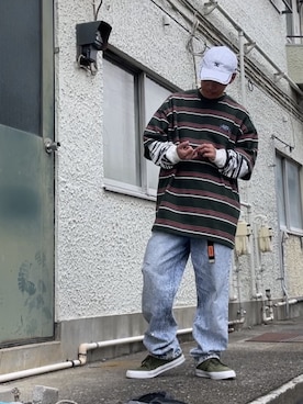 「DC SHOES（ディーシーシューズ）のアイテム（帽子）」を使った、クロ🐑さん（メンズ・168cm）の秋コーディネート