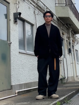 「CAHLUMN（カウラム）のアイテム」を使った、クロ🐑さん（メンズ・168cm）の春コーディネート