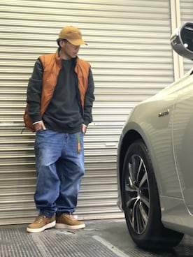 「Eddie Bauer（エディーバウアー）のアイテム（ジャケット/アウター）」を使った、クロ🐑さん（メンズ・168cm・40代）の冬コーディネート