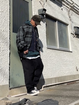 「アイテム（キャップ）」を使った、クロ🐑さん（メンズ・168cm・40代）の秋コーディネート