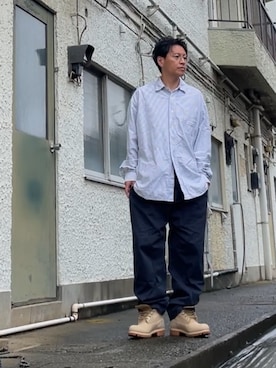 「GAP（ギャップ）のアイテム（パンツ）」を使った、クロ🐑さん（メンズ・168cm）の夏コーディネート