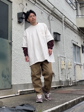 クロ🐑さん（メンズ・168cm）の春コーディネート