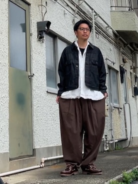 「antiqua（アンティカ）のアイテム」を使った、クロ🐑さん（メンズ・168cm）の秋コーディネート