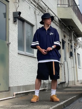 「アイテム（モカシン/デッキシューズ）」を使った、クロ🐑さん（メンズ・168cm・40代）の夏コーディネート