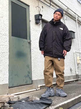 「アイテム（ニットキャップ/ビーニー、ブルー系）」を使った、クロ🐑さん（メンズ・168cm）の秋コーディネート