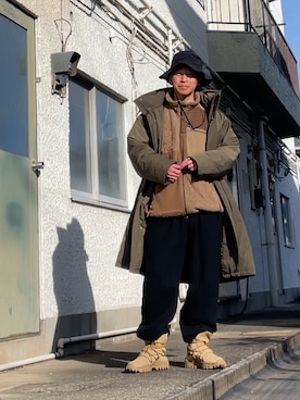 「nonnative(ノンネイティブ)のアイテム」を使った、クロ🐑さん(メンズ・168cm)の冬コーディネート