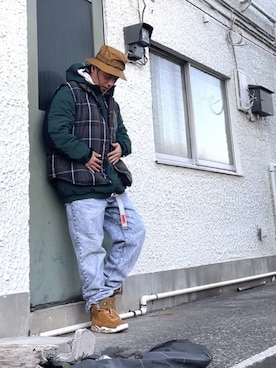 「Eddie Bauer（エディーバウアー）のアイテム（ジャケット/アウター）」を使った、クロ🐑さん（メンズ・168cm・40代）の冬コーディネート
