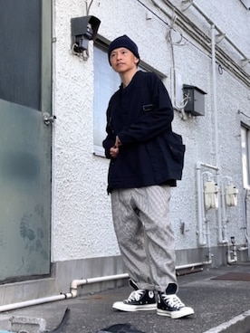 クロ🐑さん（メンズ・168cm）の冬コーディネート