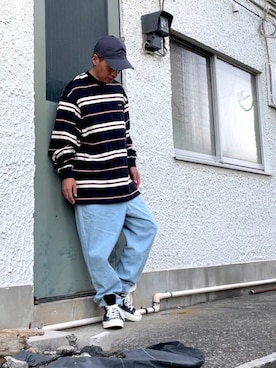 「ケツダボ」｜クロ🐑さん（メンズ・168cm）の秋コーディネート