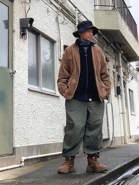 「アイテム（ブルゾン）」を使った、クロ🐑さん（メンズ・168cm・40代）の秋コーディネート