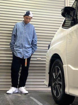 「アイテム（スタジャン）」を使った、クロ🐑さん（メンズ・168cm・40代）の冬コーディネート