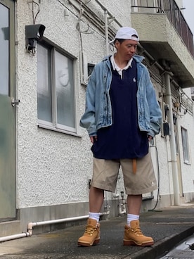 「アイテム（デニムジャケット）」を使った、クロ🐑さん（メンズ・168cm・40代）の秋コーディネート