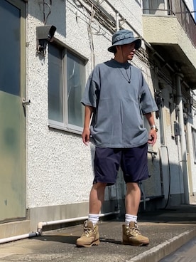 「アイテム（ブーツ）」を使った、クロ🐑さん（メンズ・168cm・40代）の夏コーディネート