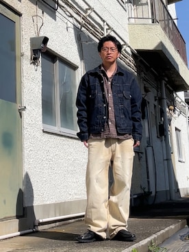 「GAP（ギャップ）のアイテム（トップス）」を使った、クロ🐑さん（メンズ・168cm）の春コーディネート