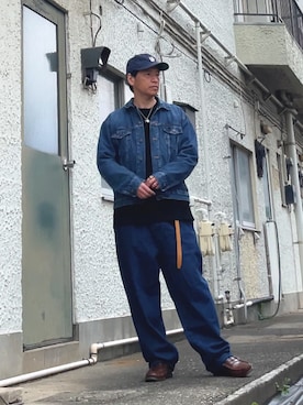 「EBBETS FIELD FLANNELS（エベッツフィールドフランネルズ）のアイテム」を使った、クロ🐑さん（メンズ・168cm）の春コーディネート