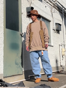 クロ🐑さん（メンズ・168cm）の春コーディネート