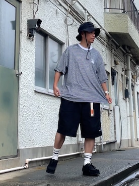 「アイテム（帽子）」を使った、クロ🐑さん（メンズ・168cm・40代）の夏コーディネート