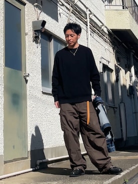 「CAHLUMN（カウラム）のアイテム」を使った、クロ🐑さん（メンズ・168cm）の春コーディネート