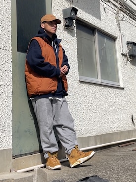 「Eddie Bauer（エディーバウアー）のアイテム（ジャケット/アウター）」を使った、クロ🐑さん（メンズ・168cm・40代）の春コーディネート