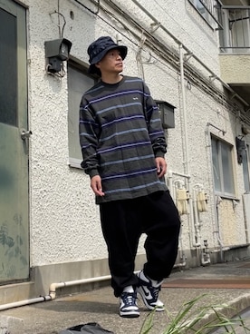 クロ🐑さん（メンズ・168cm）の春コーディネート