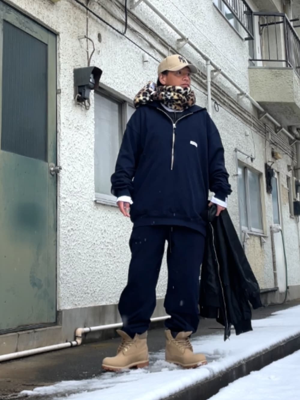 CAHLUMN/カウラム Heavy Weight Jersey 3/4-Zip Hoodie/ヘビーウェイト