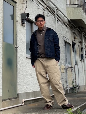 「MUJI Labo（ムジラボ）のアイテム」を使った、クロ🐑さん（メンズ・168cm）の春コーディネート
