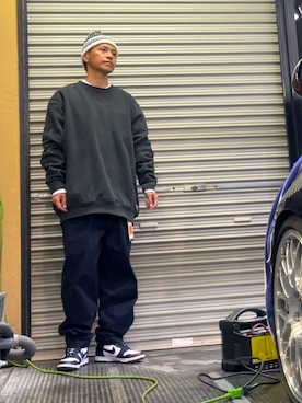 「アイテム（スウェット）」を使った、クロ🐑さん（メンズ・168cm・40代）の秋コーディネート