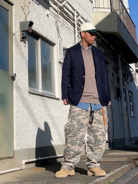 「アイテム（テーラードジャケット）」を使った、クロ🐑さん（メンズ・168cm・40代）の冬コーディネート