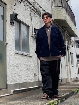 「MUJI Labo（ムジラボ）のアイテム」を使った、クロ🐑さん（メンズ・168cm）の春コーディネート